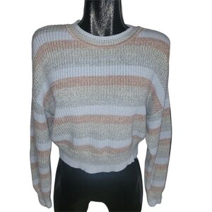 Twik Striped Knit Cropped Sweater